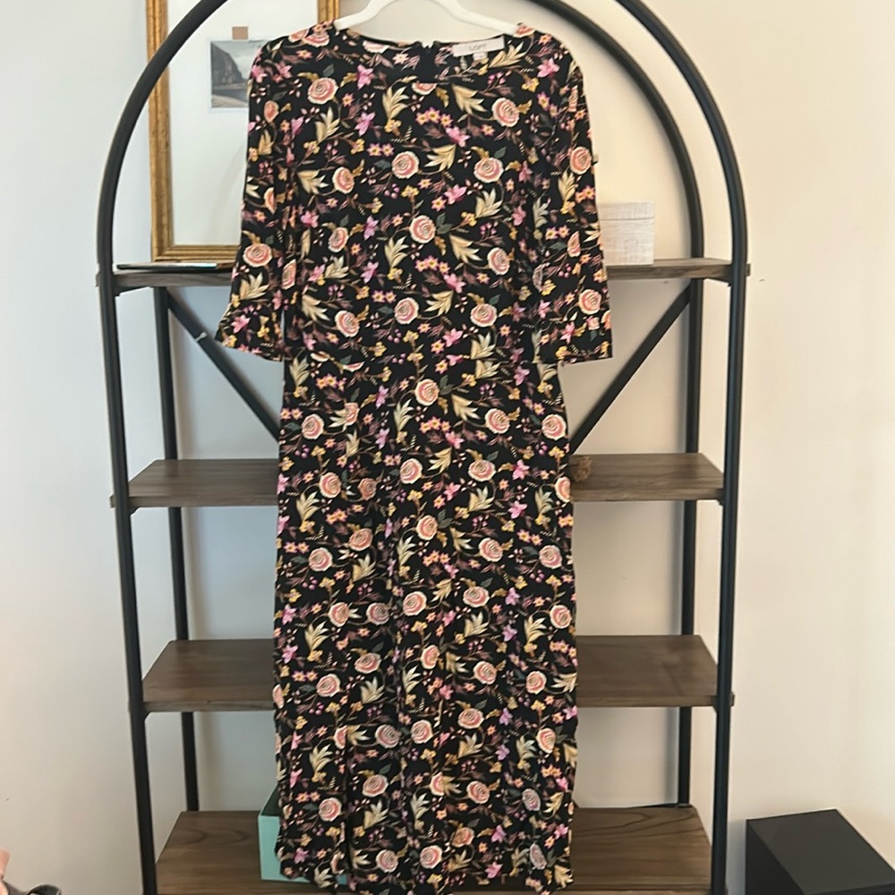 Loft floral midi dress 12